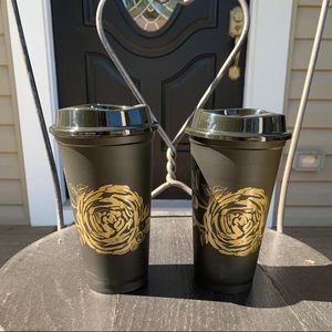 Starbucks cups — set of 2 hot reusable 16oz cups